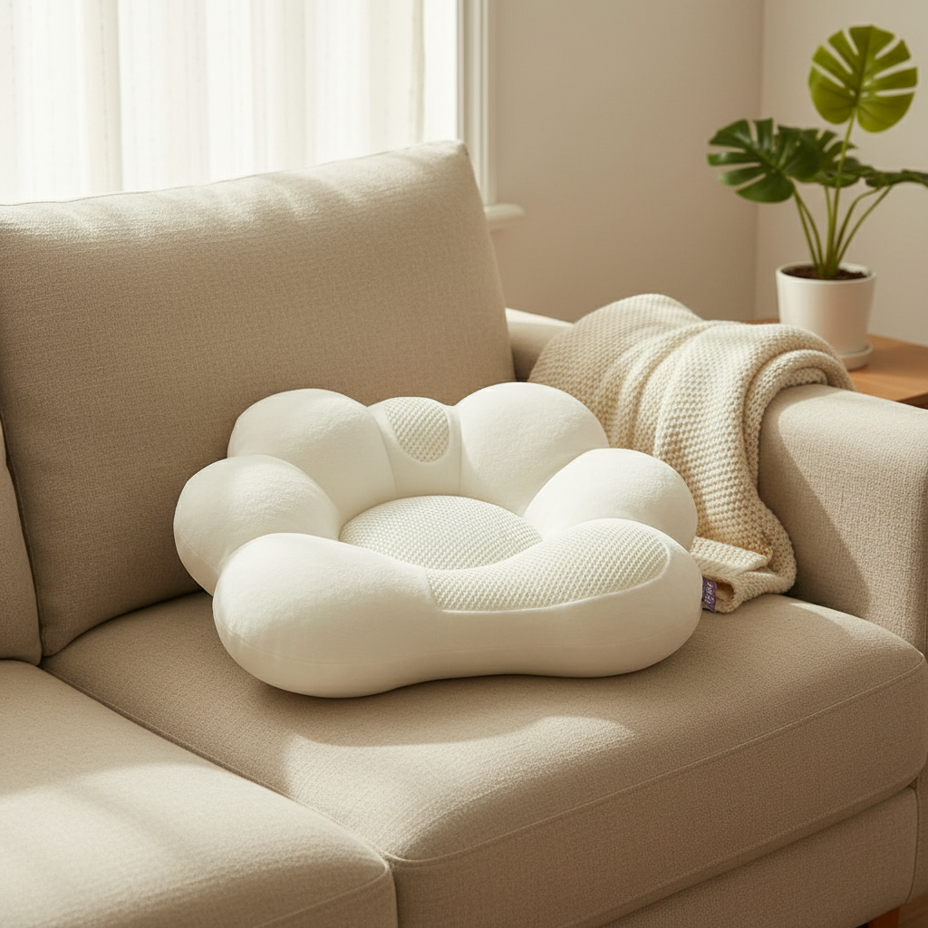 Pet Paw Pillow in cozy home setting